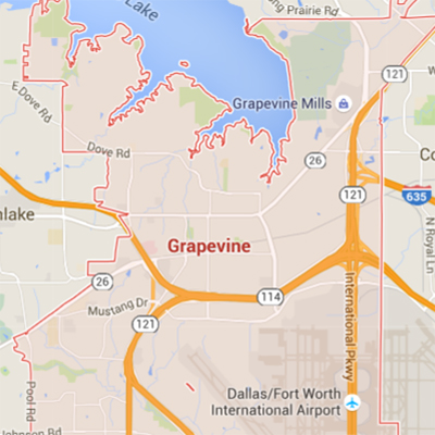 Map of Grapevine TX